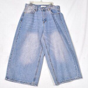 SONG Women’s Size 3/26 Wide Leg Denim Slouchy Jort Vintage 90s High Rise Baggy